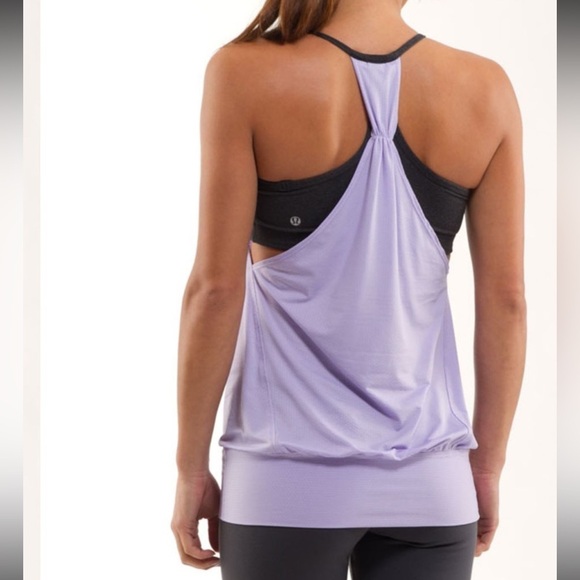 Lululemon No Limits Tank Top Lolo Purple Grey Size 4 - Picture 2 of 6